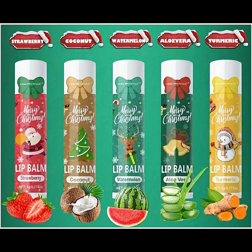 🆕️10 FESTIVE LIP BALM CHRISTMAS GIFT BOXED SET - MULTI~FLAVOR COLLECTION☃️❄️🎅